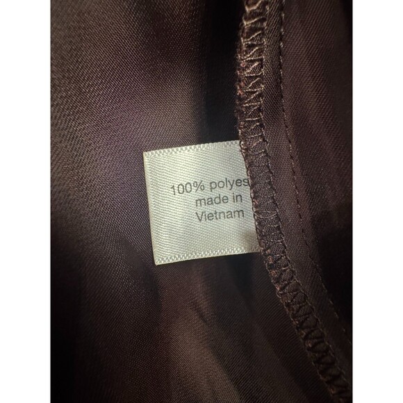 NEW LANE BRYANT CHOCOLATE BROWN BELTED SATIN BUTTON-DOWN SHIRT DRESS SZ 18 - Picture 8 of 8